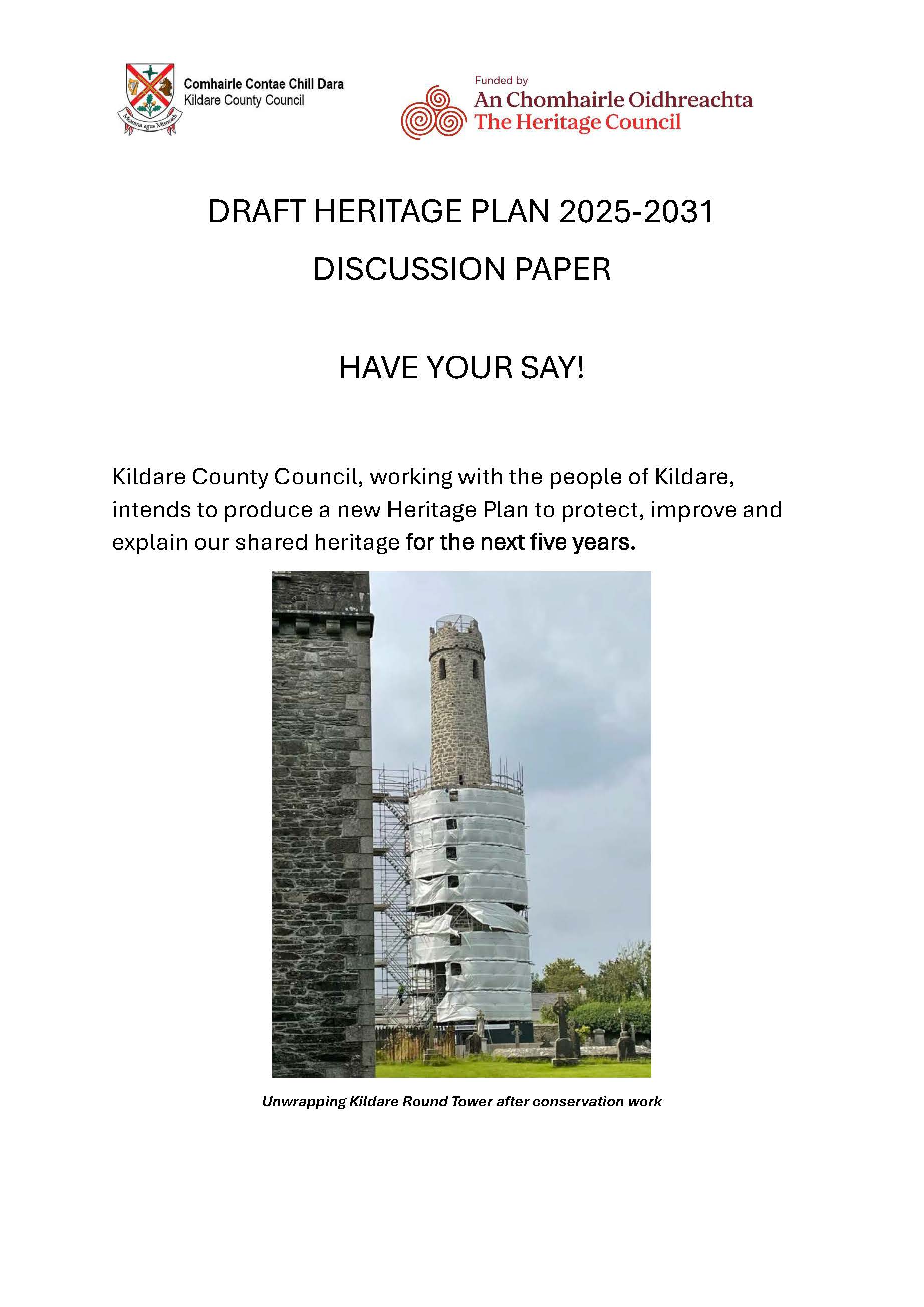 Image and link to County Kildare Heritage Plan 2025 - 2031 Pre Draft Discussion Paper
